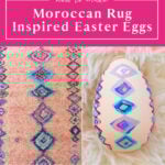 moroccan rug inspired easter eggs