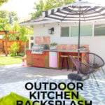 Adding an outdoor kitchen backsplash not only protects your outdoor kitchen area but creates visual interest and aesthetic appeal. Read on to learn more about what to look for in a backsplash and help us choose ours!
