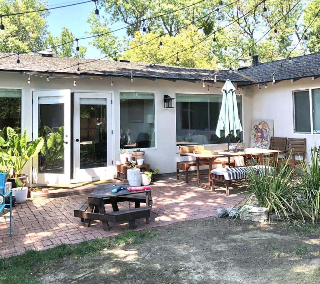 old brick patio