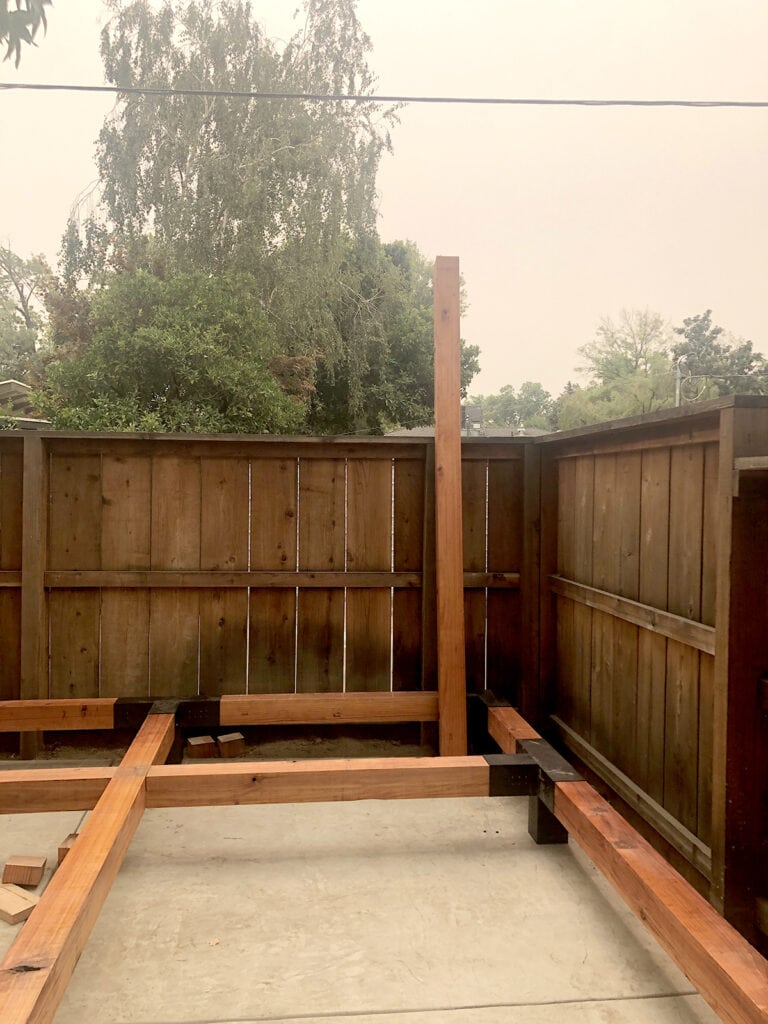 pergola in progress