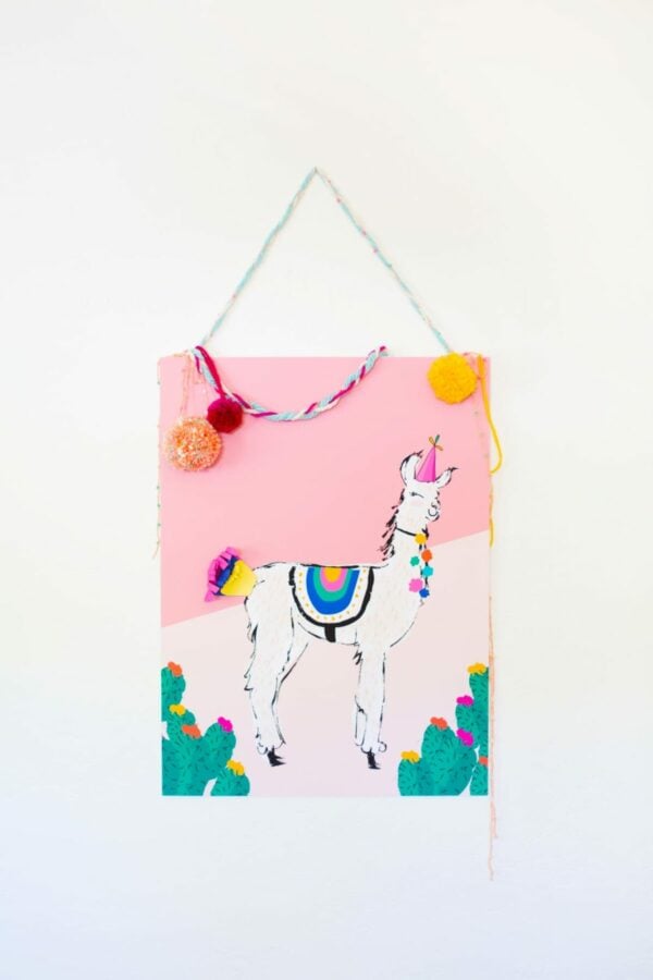 Pin the tail on the llama game for Cinco de Mayo