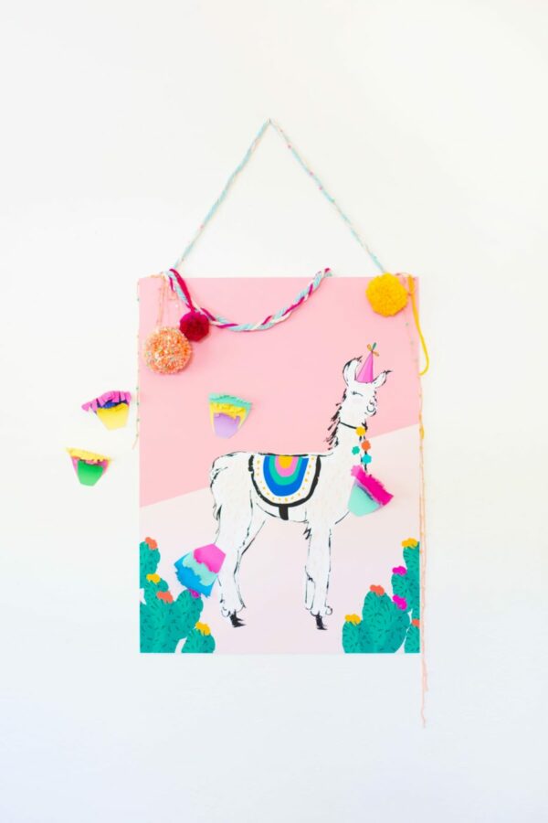 Pin the tail on the llama game for Cinco de Mayo