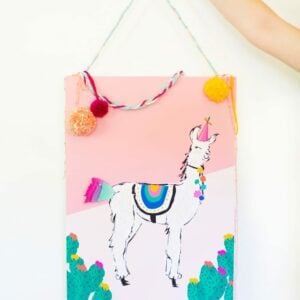 Pin the tail on the llama game for Cinco de Mayo