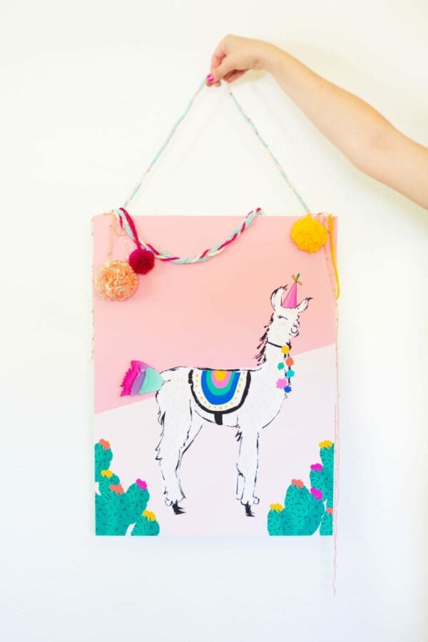 Pin the tail on the llama game for Cinco de Mayo