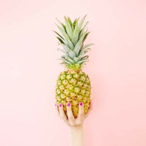 Pink Pineapple Print