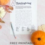 thanksgiving word search
