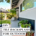 outdoor kitchen tile backsplash