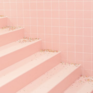 Pink Sprinkle Stairs Print